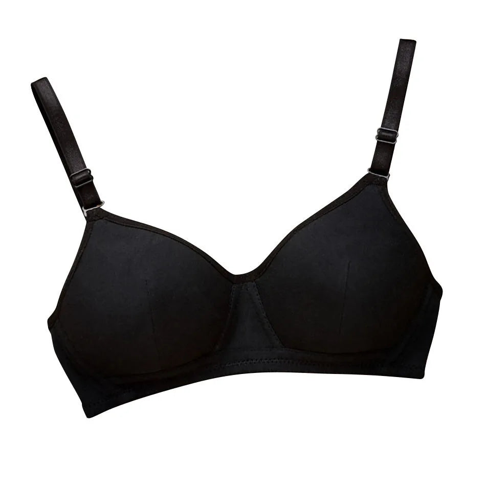 Girls Developmental Underwear Pure Cotton without Steel Ring Detachable Shoulder Strap Girls Bra Soft and Comfortable Bra