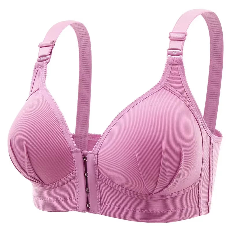 New Front Button Breastfeeding Bra without Steel Ring Thin Size Comfortable and Traceless Pregnant Women'S Bra