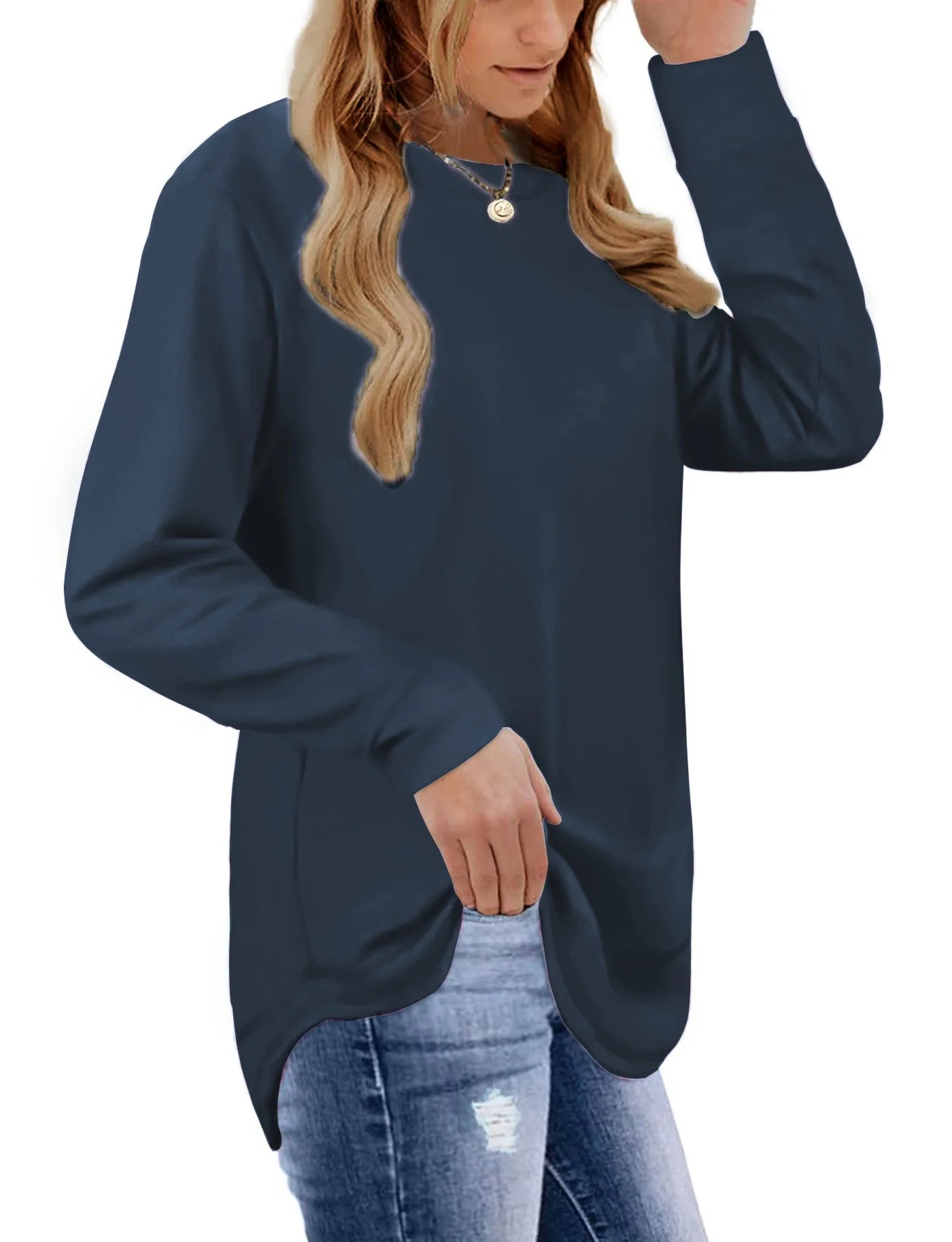 Sweatshirts for Women Crewneck Casual Long Sleeve Shirts Tunic Tops