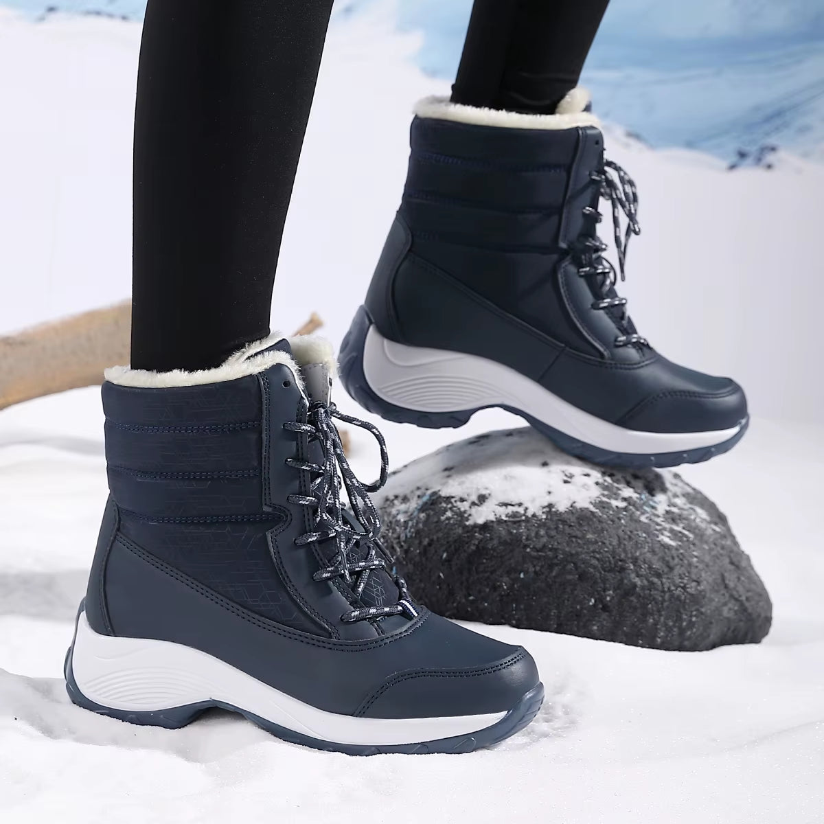 Snow Boots for Women Platform Shoes Boots Plush Keep Warm Women'S Thigh High Boots Winter Ankle Boots Comfortable Walking Shoes