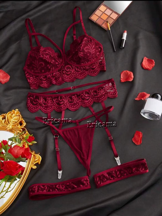Erotic Sexy Lace Bra and Panty Set Underwear Transparent Bra Exotic Sets Sexy Thong Woman Porn Fancy Sensual Luxury Lingerie