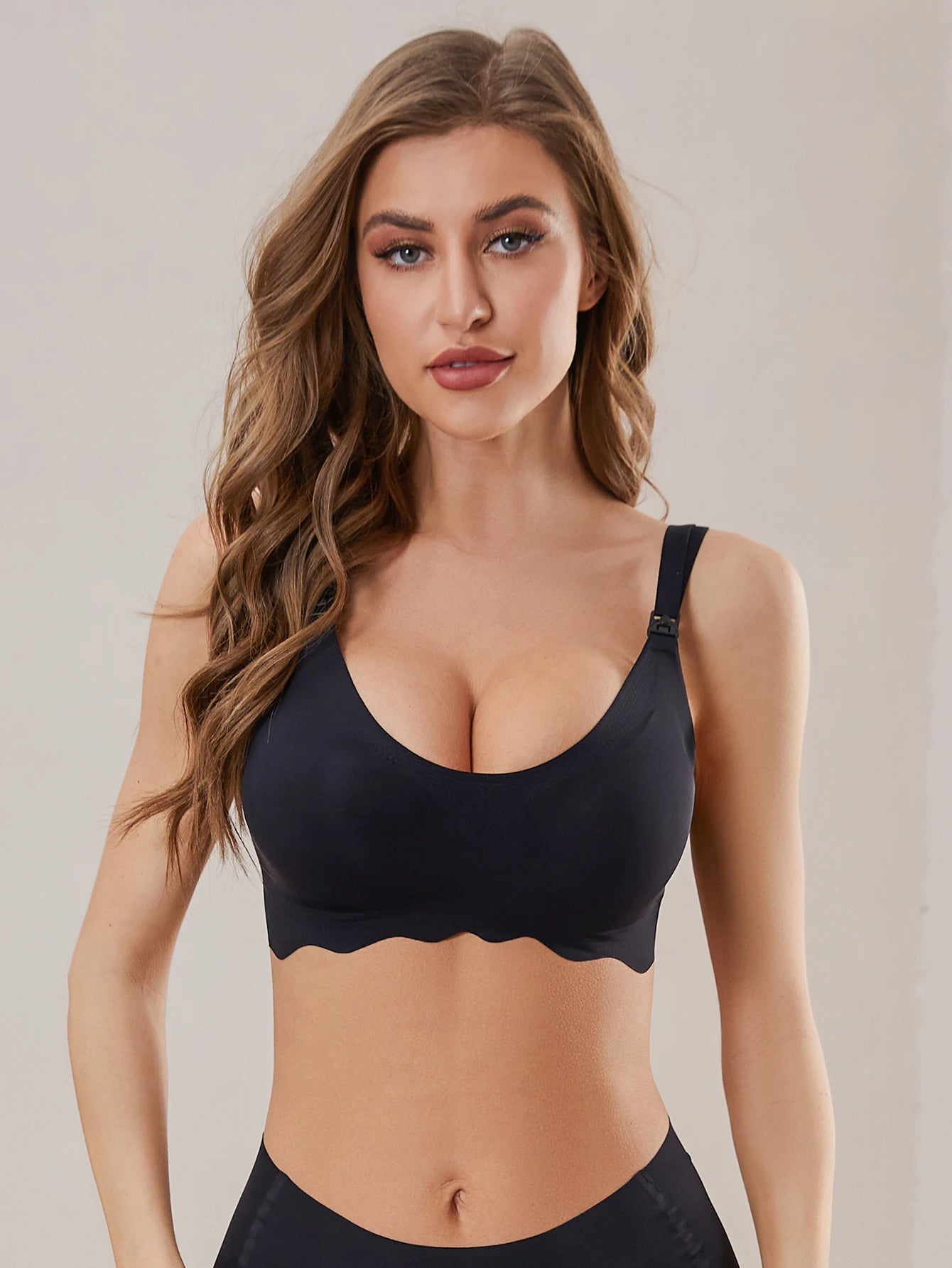 New Traceless Women'S Comfortable and Breathable Ultra Thin Breastfeeding Bra Detachable Breastfeeding Bra