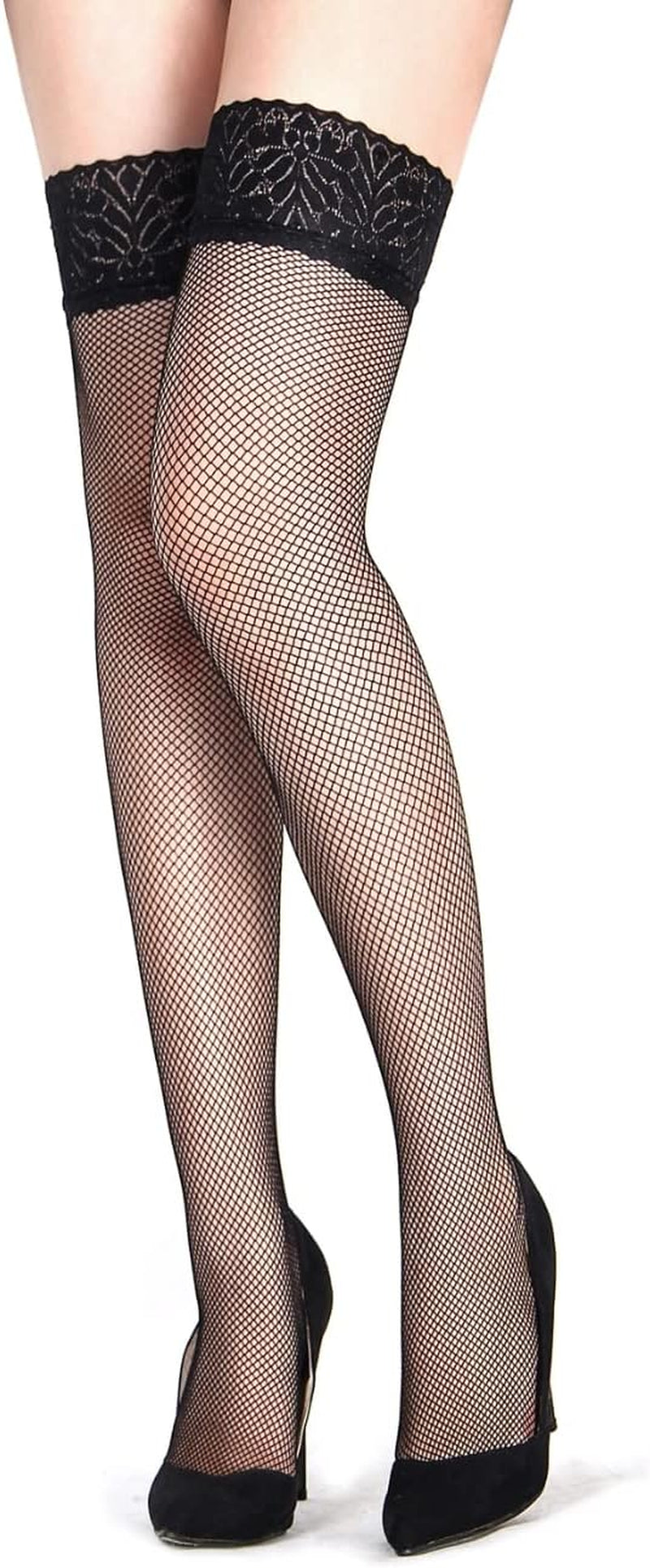 Eyelash Lace Garter Belts with G-String for Thigh Highs plus Size Black Garter Lingerie for Women
