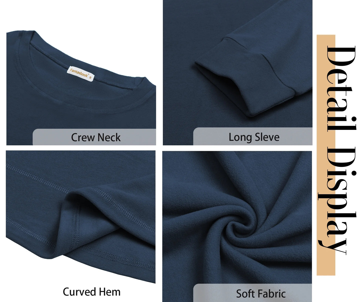 Sweatshirts for Women Crewneck Casual Long Sleeve Shirts Tunic Tops