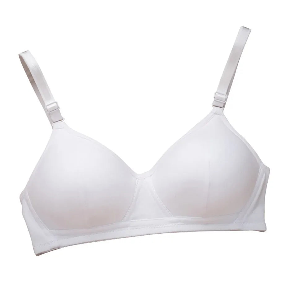 Girls Developmental Underwear Pure Cotton without Steel Ring Detachable Shoulder Strap Girls Bra Soft and Comfortable Bra