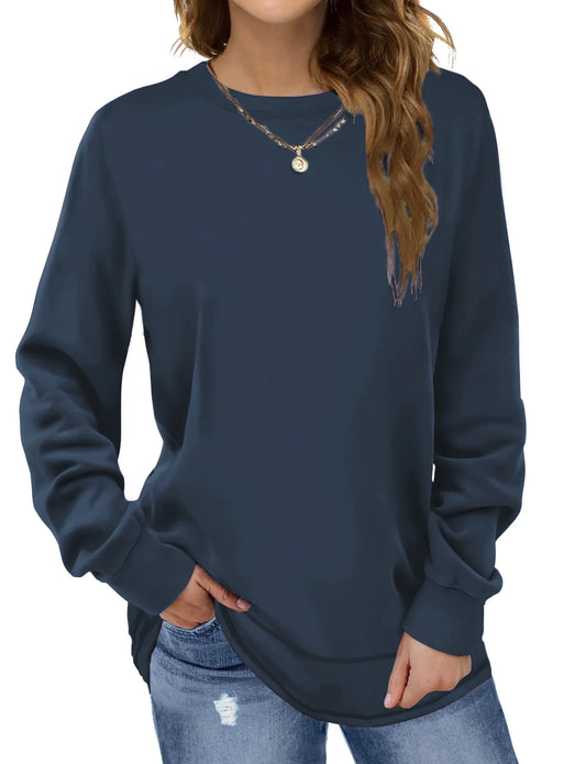 Sweatshirts for Women Crewneck Casual Long Sleeve Shirts Tunic Tops