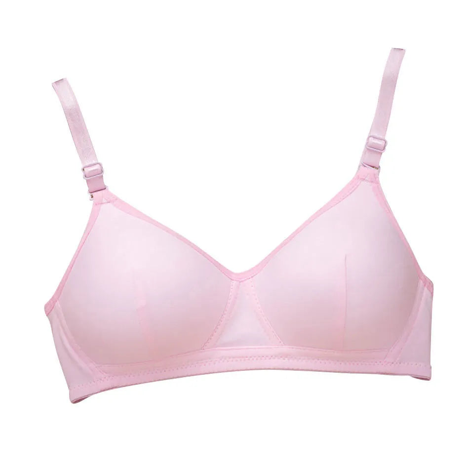 Girls Developmental Underwear Pure Cotton without Steel Ring Detachable Shoulder Strap Girls Bra Soft and Comfortable Bra