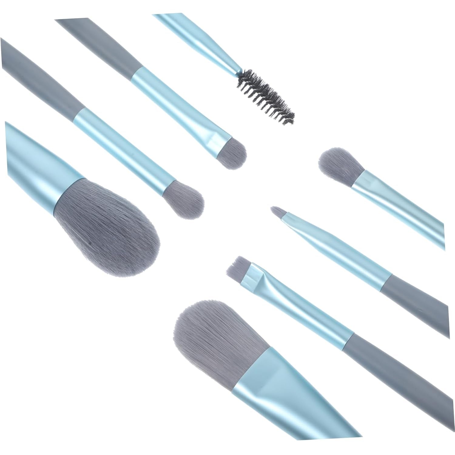 Mini Makeup Brush Set with Soft Bristles for Beginners Travel-Friendly Cosmetic Tools Stylish Blue Case for Effortless Application and Elegant Gifting