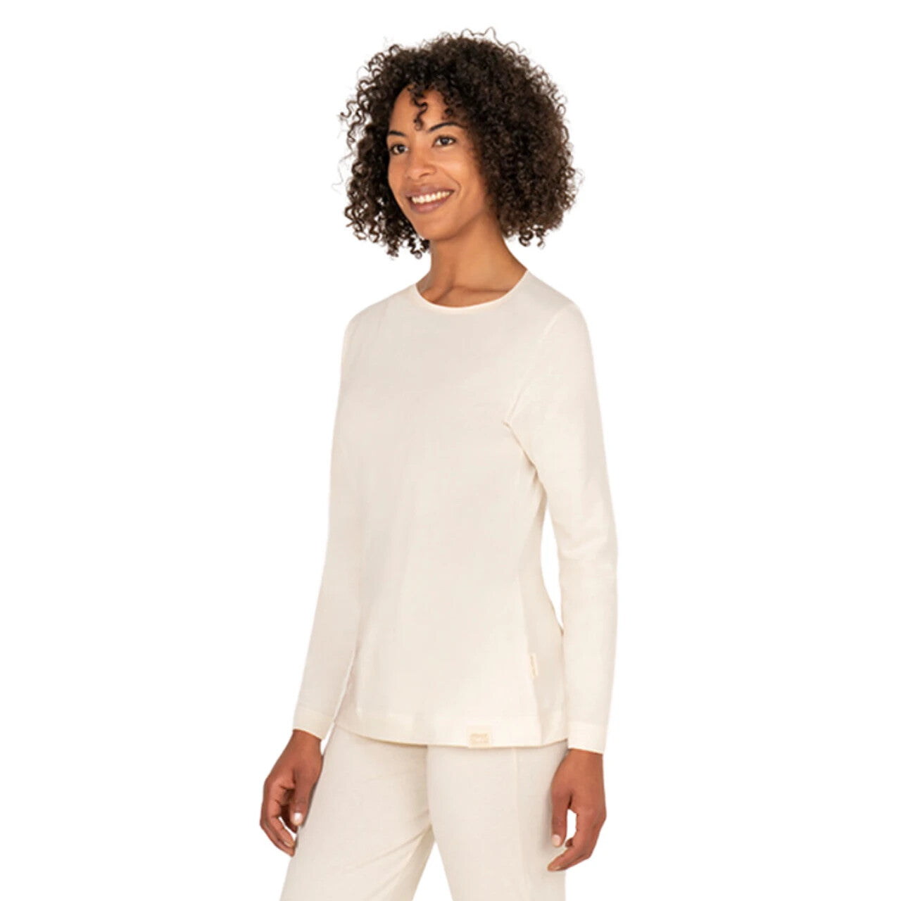 100% Organic Cotton Womens Shirt Long Sleeved Dye Free No Chemicals Size Medium