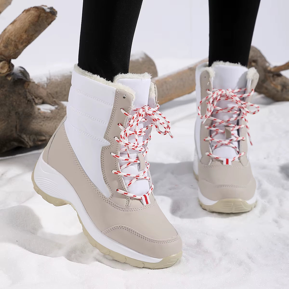 Snow Boots for Women Platform Shoes Boots Plush Keep Warm Women'S Thigh High Boots Winter Ankle Boots Comfortable Walking Shoes