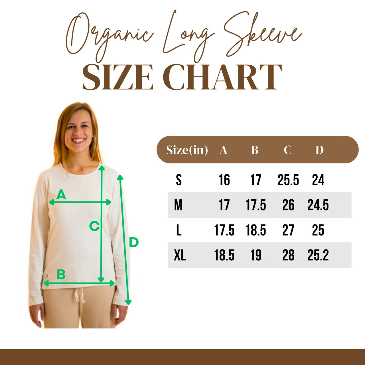 100% Organic Cotton Womens Shirt Long Sleeved Dye Free No Chemicals Size Medium
