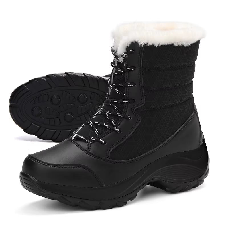 Snow Boots for Women Platform Shoes Boots Plush Keep Warm Women'S Thigh High Boots Winter Ankle Boots Comfortable Walking Shoes